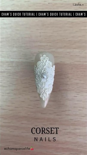Quick Tutorial Nail Design 01 ˚₊⋆🫦 Sexy-ish Lace Corset Nails