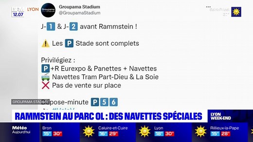 Plus de 50.000 spectateurs sont venus assister au concert de Rammstein au Groupama Stadium vendredi soir. Des navettes sont de nouveau mises en place pour leur deuxième concert ce soir | BFM Lyon