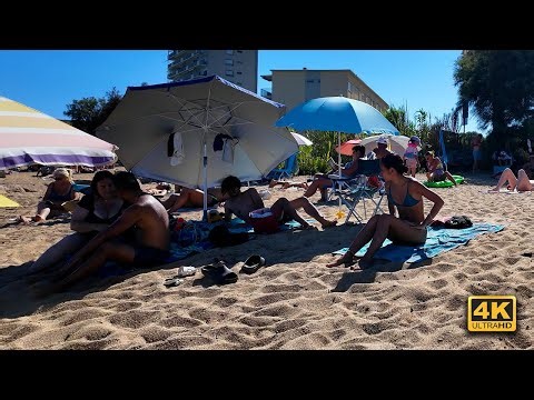 Relaxing Beach Walking on the French Riviera 🇫🇷🏖️ | 4K 60FPS | Mediterranean Sea Sounds