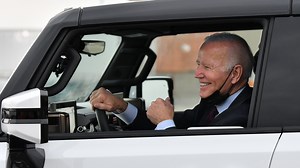 Biden at GM plant promises jobs of future will be in Michigan