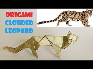 How to make Origami clouded leopard