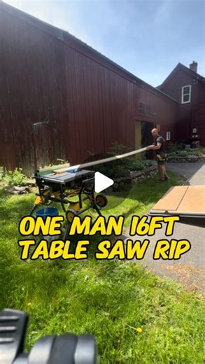 Cody Romer | Home Renovation + Tools + Tips on Instagram: "This demonstration is brought to you by the Kreg featherboard. Normally making long cuts like this you would need to have an out feed table or material support rollers to allow you to stay in front of the saw while you push your workpiece through. Thankfully the featherboard keeps your piece pressed against the fence and practically eliminates the risk of a kickback while you move around to the rear of the saw. Also note that I’m not pul