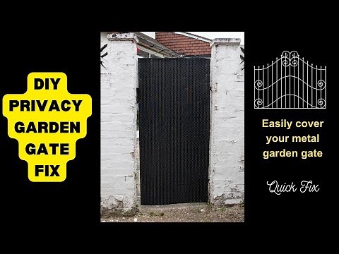 How to make privacy screen for your metal garden gate