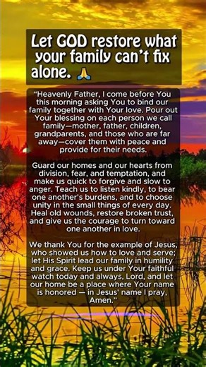 MORNING PRAYER for FAMILY UNITY 🌅🙏 BLESS our home ❤️ ✨ #shorts #family #unity #healing #forgivenes