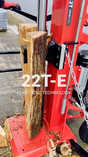 4.4K views · 14 reactions |  Unleash serious splitting power with the Remet CNC 22 T hydraulic log splitter — built for heavy-duty performance! ⚙️ | Wood Processors | Facebook