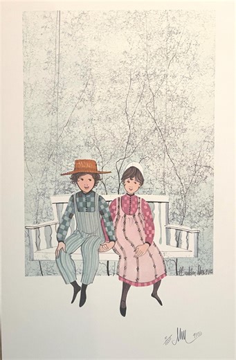 P Buckley Moss Print, "first Date" - Etsy