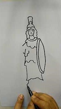 How To Draw Greek Gods Easy | Greek Goddess Athena Step By Step Drawings | Easy drawing idea #shorts