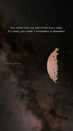 Energetic White Hole 0.5 M☉ vs. Saturn 🪐👀 #spacesim