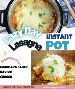 Instant Pot Lazy Day Lasagna! https://www.adventuresofanurse.com/instant-pot-lazy-ravioli-lasagna/ | Adventures of a Nurse Recipes