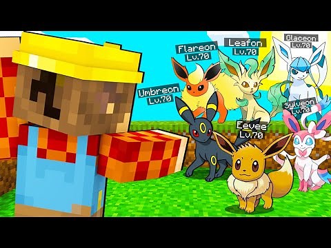 CATTURO TUTTE LE EVOLUZIONI DI EEVEE NELLA PIXELMON SU MINECRAFT ITA!!