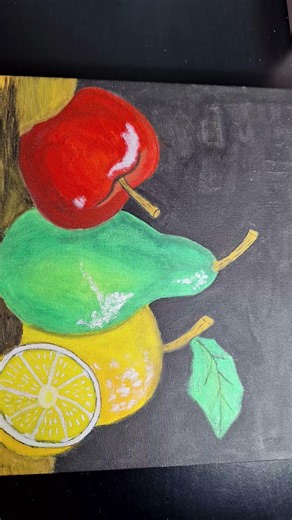 #painting bodegon de frutas 🍎🍐🍊