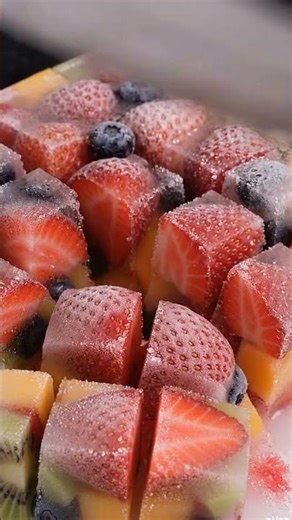 Frozen Fruits🍍🍎🍓🍇 Slicing ASMR #asmr #satisfying #asmrsounds
