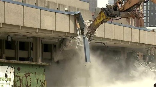 Demolition of old Greyhound bus station in downtown Louisville underway