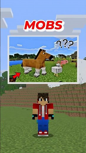 ⛏️⚒️ Minecraft mobs can eat without artificial intelligence 🐴 #shorts