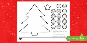 Decorate a Christmas Tree Cut and Paste Worksheet