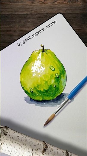 Guava Watercolor Painting 🍃 | Simple & Layering Tutorial