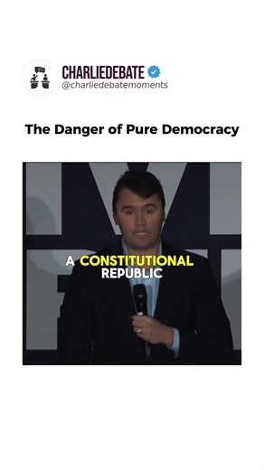 Charlie Kirk: Why the U.S. is NOT a Democracy 🇺🇸 #charliekirk #charliekirklegacy #debates
