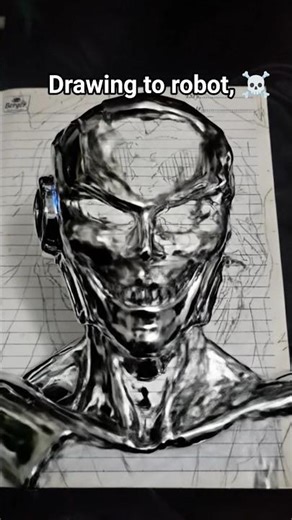 the solo level God drawing 🗿, convert in the robot 💀🤖🥶