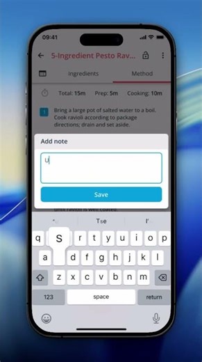 Adding Notes to a Recipe