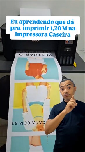 Tem como imprimir até 1,20 utilizando uma impressora caseira. #tech #tecnologia #l3250