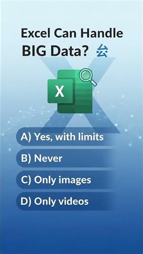 Excel MCQ | Can Excel Handle Big Data?