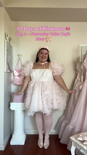 Nutcracker Ballet Outfit Ideas: Plus Size Edition 🎀🩰 #nutcracker #nutcrackerballet #plussizeballetcore #balletcore #pinkoutfit #pinkfashion #coquette #coquettefashion #plussizeballet