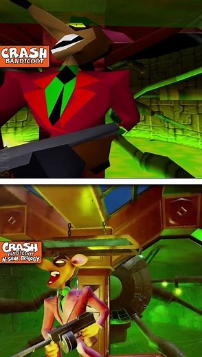 Crash Bandicoot 1 - All Bosses Comparison (Original vs N. Sane Trilogy)