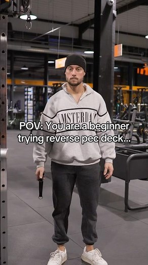 Reverse pec deck for rear delts, try this to grow bigger shoulders #gym #bodybuilding #fyp