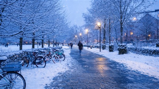 Why do Denmark streets look so different in snow?