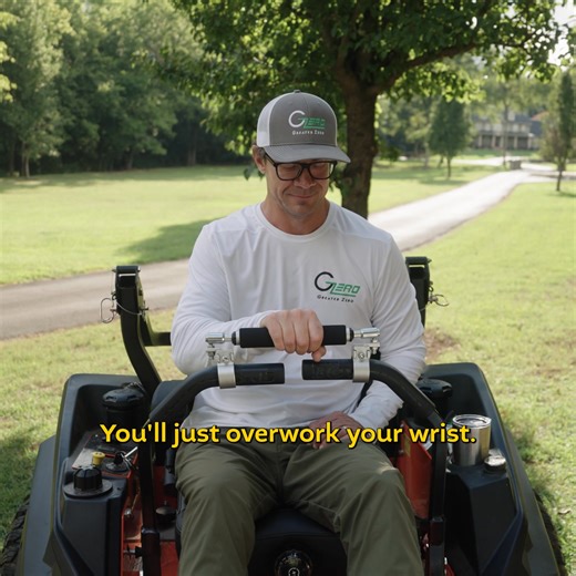 Mowing with one hand has never been easier. What will you do with your free hand? | Greater Zero