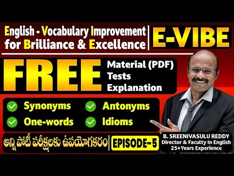 E-VIBE - Free Vocabulary Enrichment Test - 5 Explanation by - Director Sir - Everest Coaching Point