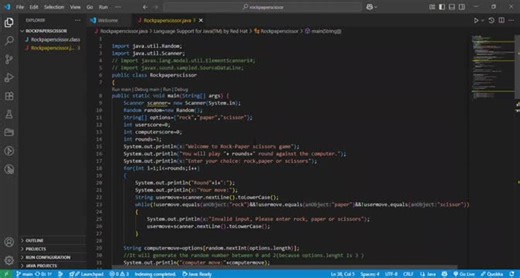Built a Rock-Paper-Scissors game in Java to practice programming fundamentals. | Dhruvi Kanabar posted on the topic | LinkedIn