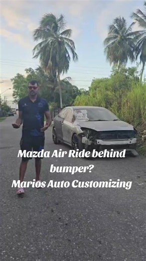 Mazda 3 air suspension behind bumper: full custom install