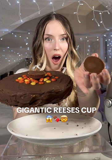 Delicious GIGANTIC REESES CUP Mukbang ASMR