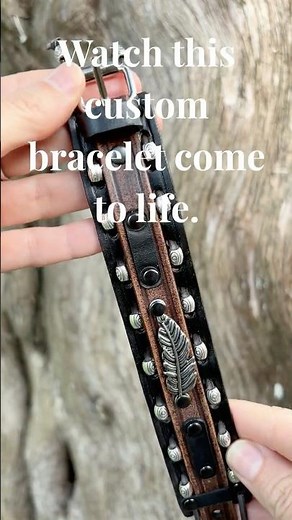 Leather bracelet assembly from start to finish #crafting #handmade #custombracelet