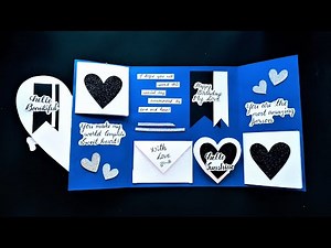 DIY Birthday Greeting Card for Boyfriend | Easy Birthday Card Ideas | Paper Craft Ideas | Tutorial