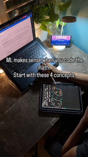 @workiniterations | Understanding ML starts with translating linear algebra, calculus, probability, and optimization into code. Start with these but don't... | Instagram