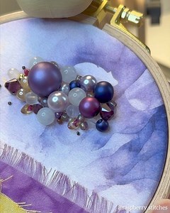 13K views · 227 reactions | Have you ever wondered how I make my Beaded Fabric Collages? Here is the answer. #embroidery #fabriccollage #handmade #create #embroideredart #modernembroidery | Raspberry.stitches | Facebook