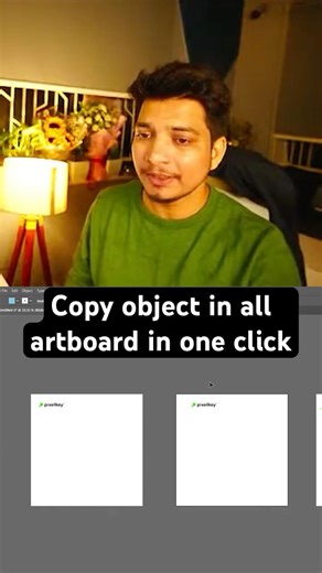 Copy object in all artboard in one click #illustrator #illustratortips #design #graphicdesign #tips
