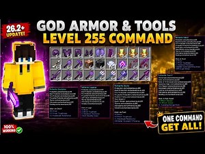 Minecraft 1.26.2+ GOD Armor & Tools Level 255 Command 😱 One Command Get Everything! (Java)
