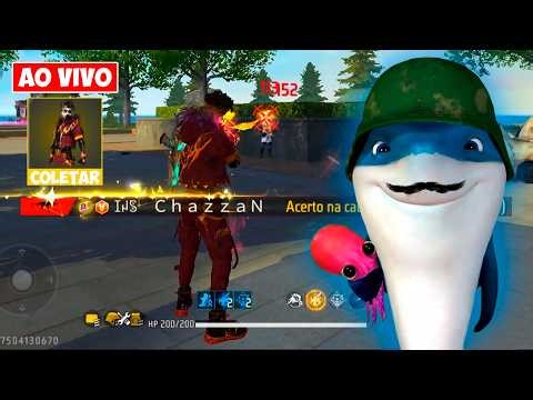 CHAZZAN AO VIVO - DESAFIO!! 4 BOOYAHS = CODIGUINS, BORA JOGAR FREE FIRE? 🏆🎁