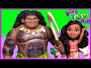 Disney Mega MAUI and Singing MOANA and Friends Movie Dolls Reviewed | Bin's Toy Bin