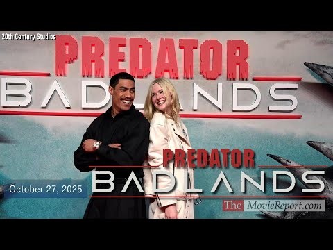 PREDATOR BADLANDS UK premiere Elle Fanning, Dimitrius Schuster-Koloamatangi - October 27, 2025 4K