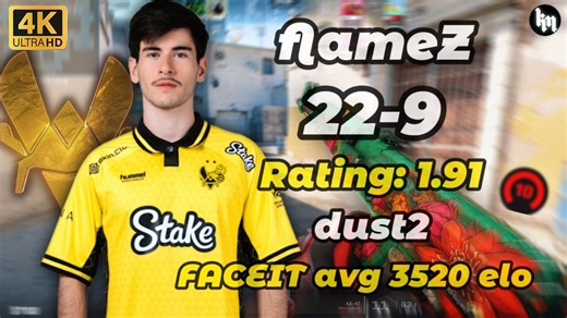 flameZ (22-9) (Dust2) FACEIT五排均分3520 | 2026.01.21 | CS2 POV/DEMO