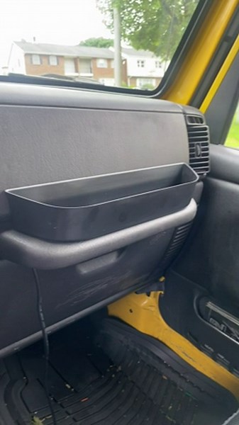 TJ Co-pilot Passenger Grab Bar Storage Tray Organizer Box for 1997-2006 Jeep Wrangler TJ SE Sport Sahara Rubicon Sport Utility Black Interior Parts Accessories