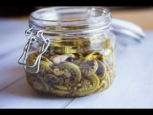 Spicy Pickled Fiddleheads