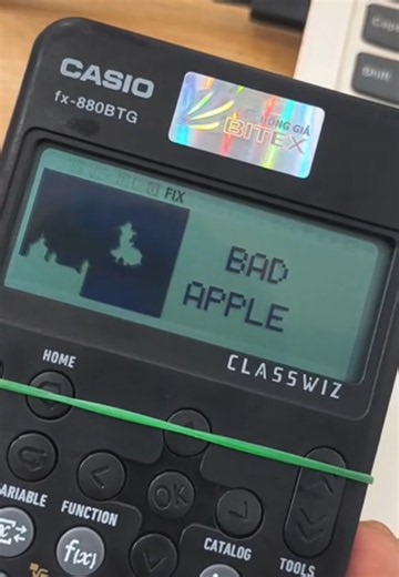 casio fx-880 bad apple video on Casio calculator