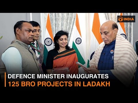 Defence Minister Inaugurates 125 BRO Projects in Ladakh & more news | DD India News Hour