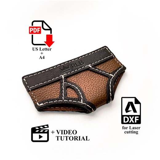 Cardholder Leather Pattern PDF Slim Wallet Template Card Holder DXF Laser Cut DIY - Etsy