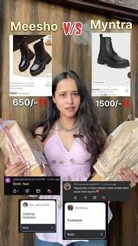 Episode.8 of Sasta V/S Mehenga💵🛍️‼️ Black Boots Review #ytshorts #meesho #minivlog #viral